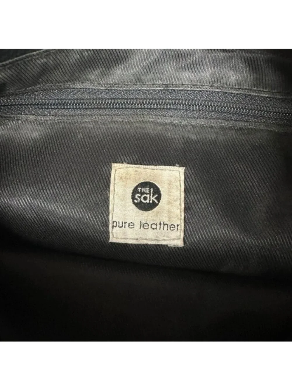 The Sak Pure Leather Shoulder Bag Handbag Purse Black Pebbled Vintage
